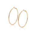 97339 xuping simple style big plain circle design 18k gold color fashion women's hoop earrings